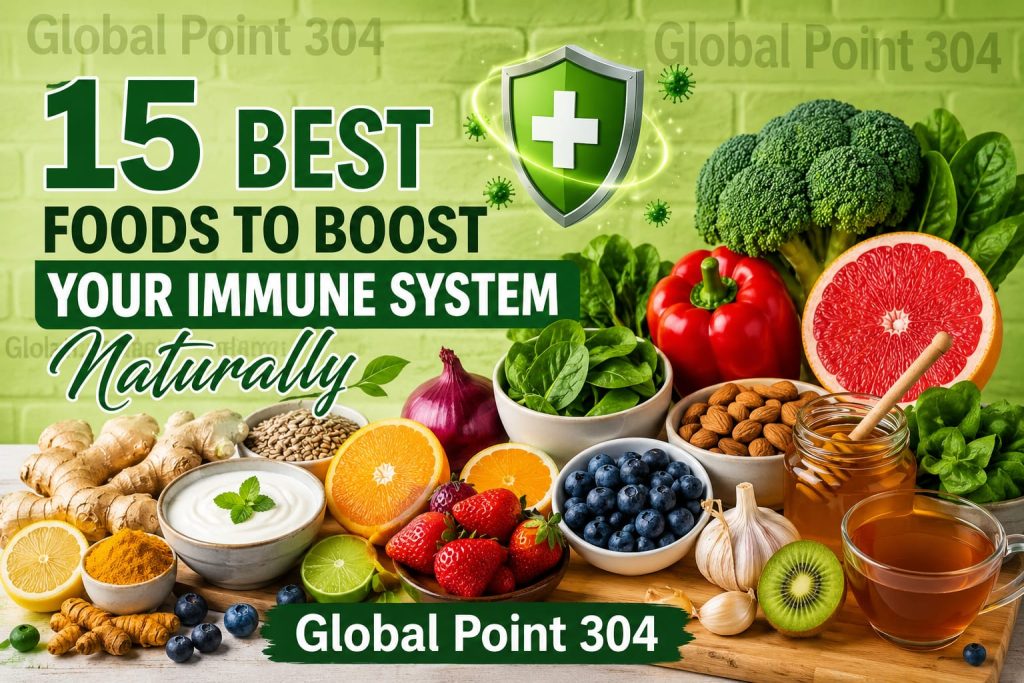 قوت مدافعت بڑھانے والی بہترین غذائیں- Best Foods for Immunity انفوگرافک