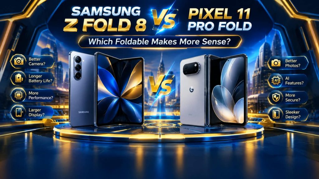 Samsung Galaxy Z Fold 8 vs Pixel 11 Pro Fold foldable phone comparison